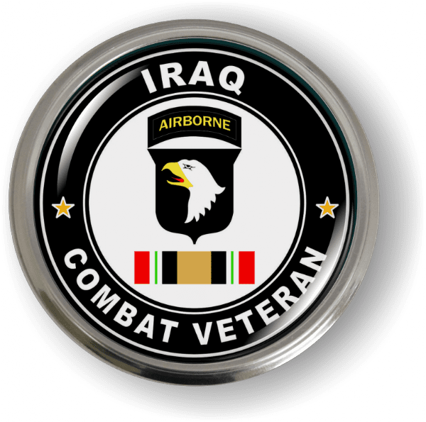 Iraq Combat Veteran 3D Emblem